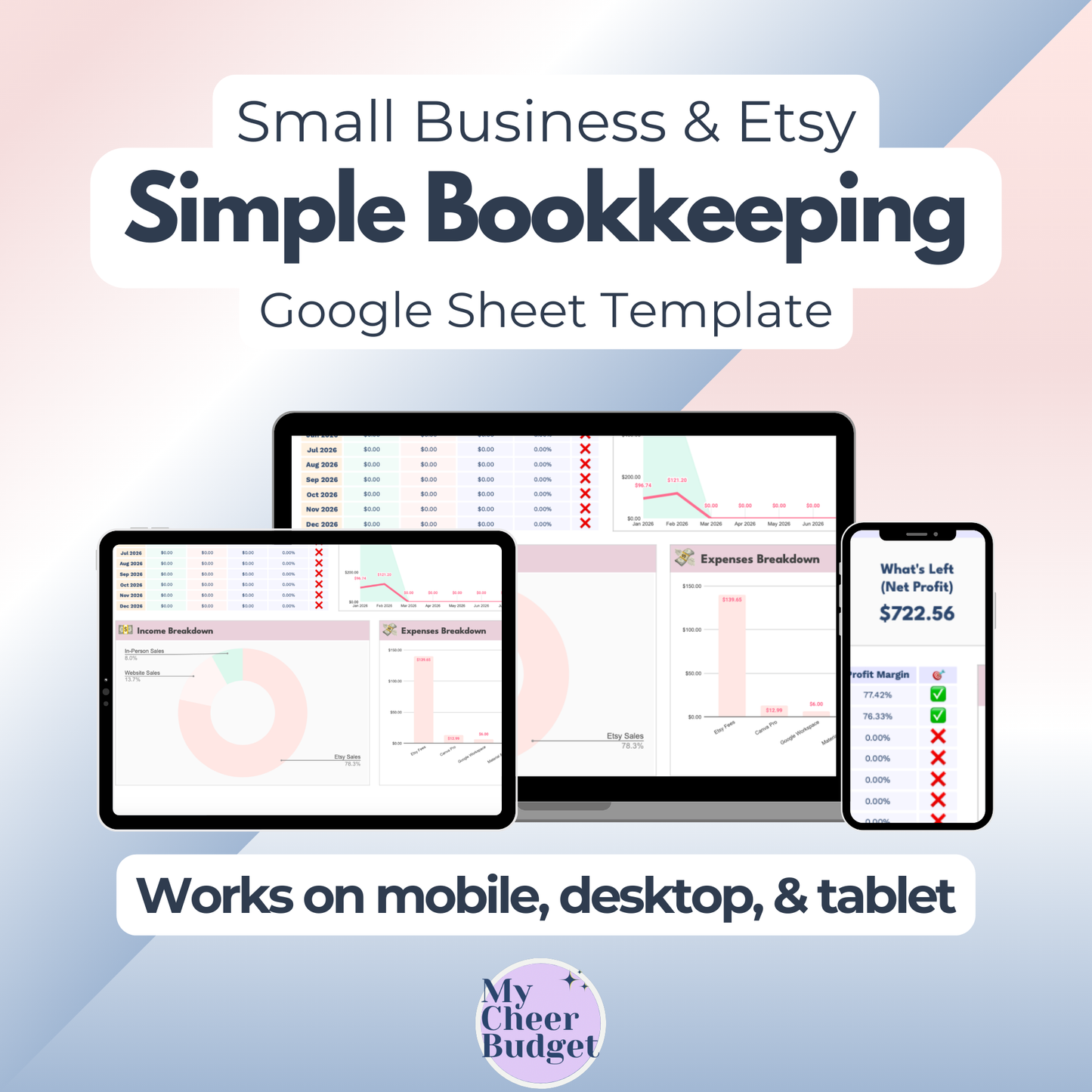 Simple Bookkeeping Spreadsheet | Google Sheets Template