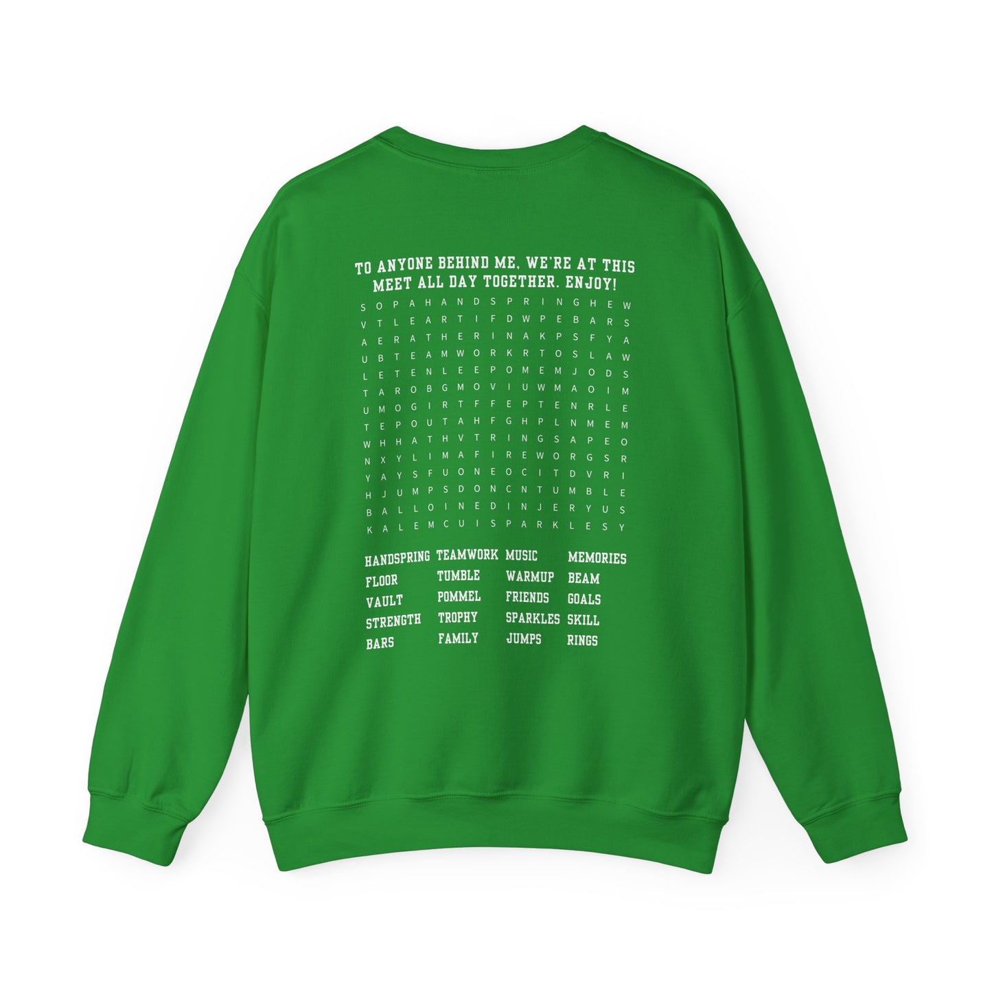 Gymnastics Meet Word Search - Personalized Sweatshirt