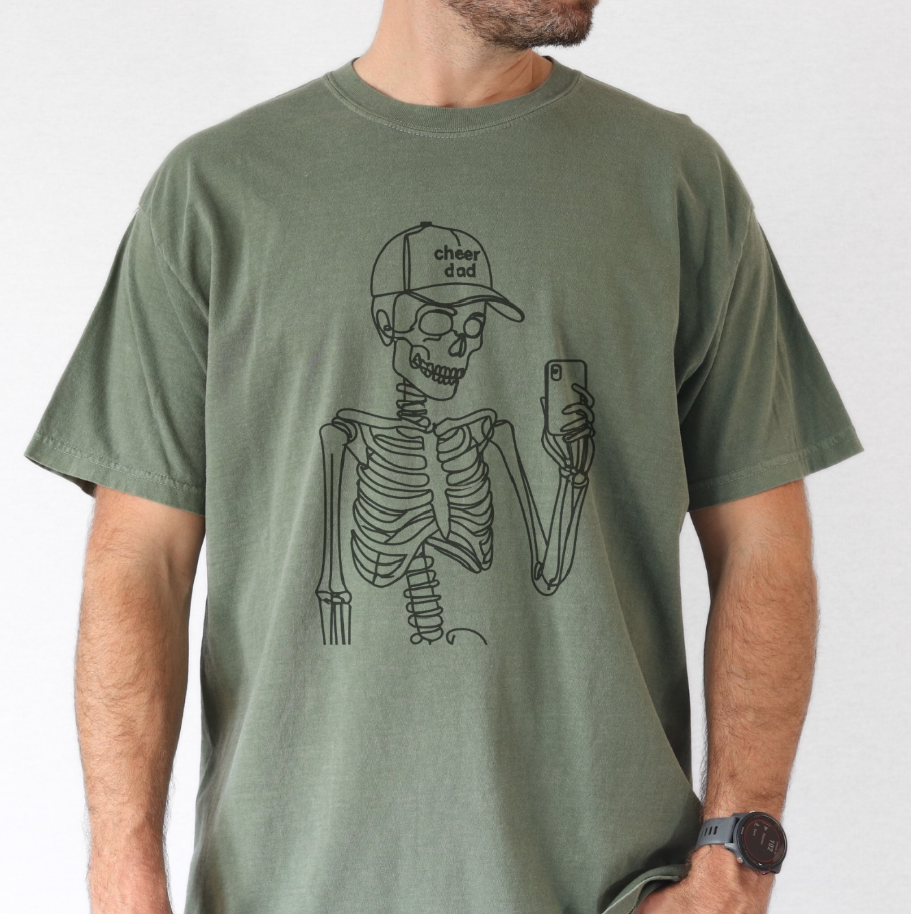Skeleton Cheer Dad | Premium T-Shirt