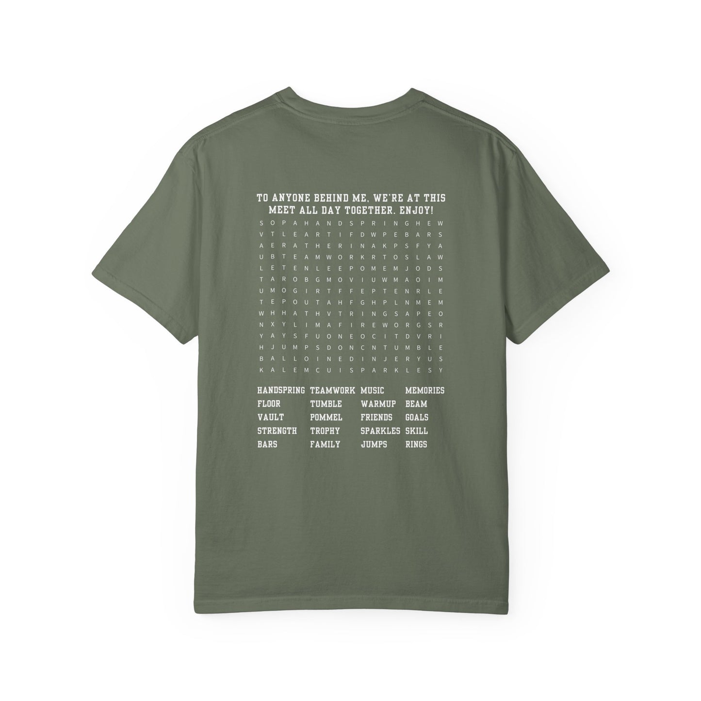 Gymnastics Meet Word Search - Personalized Premium T-shirt