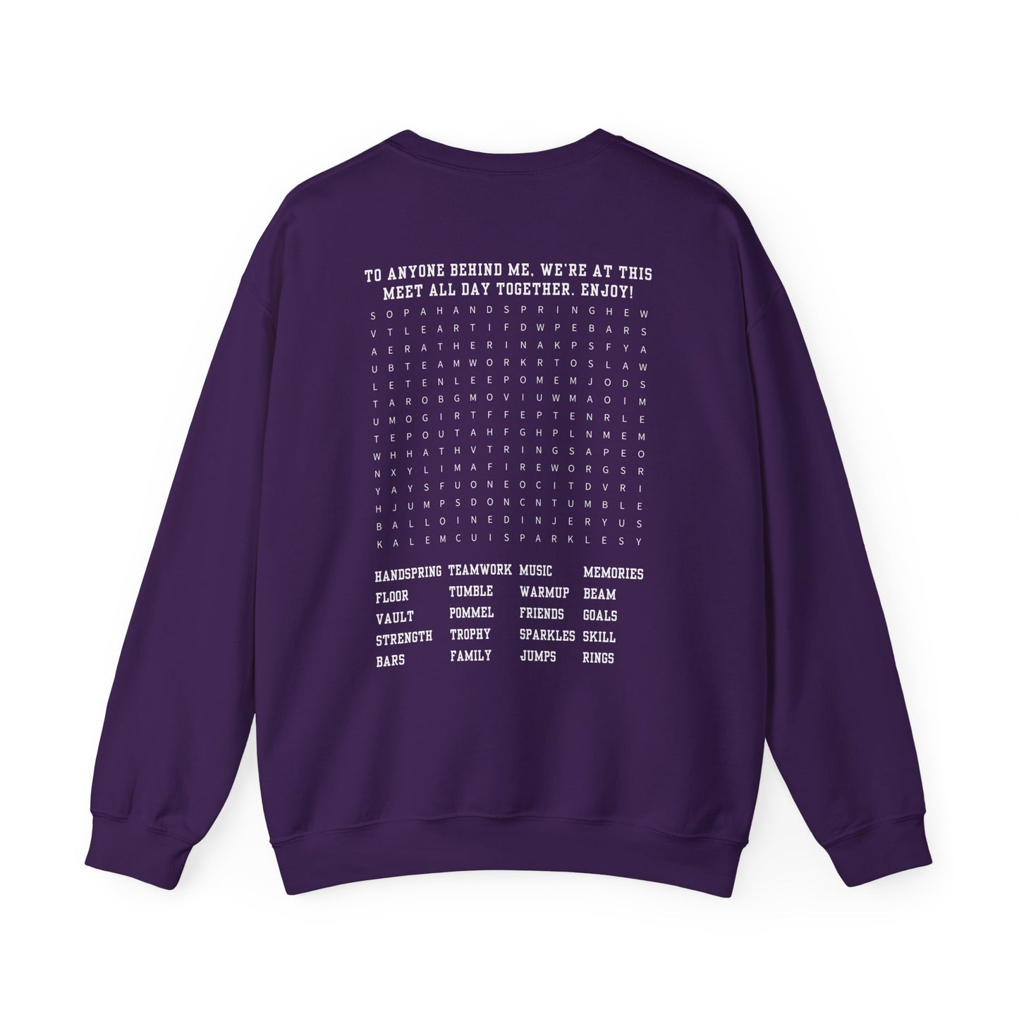 Gymnastics Meet Word Search - Personalized Sweatshirt