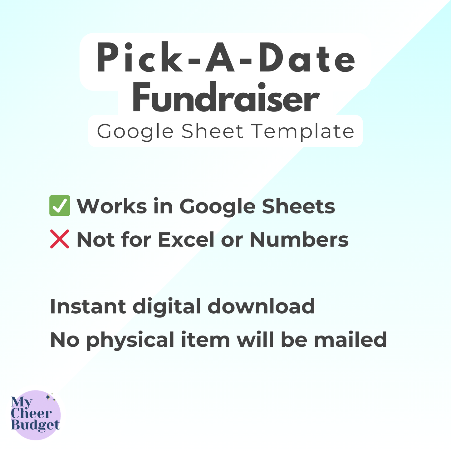Pick-A-Date Fundraiser | Google Sheets Template