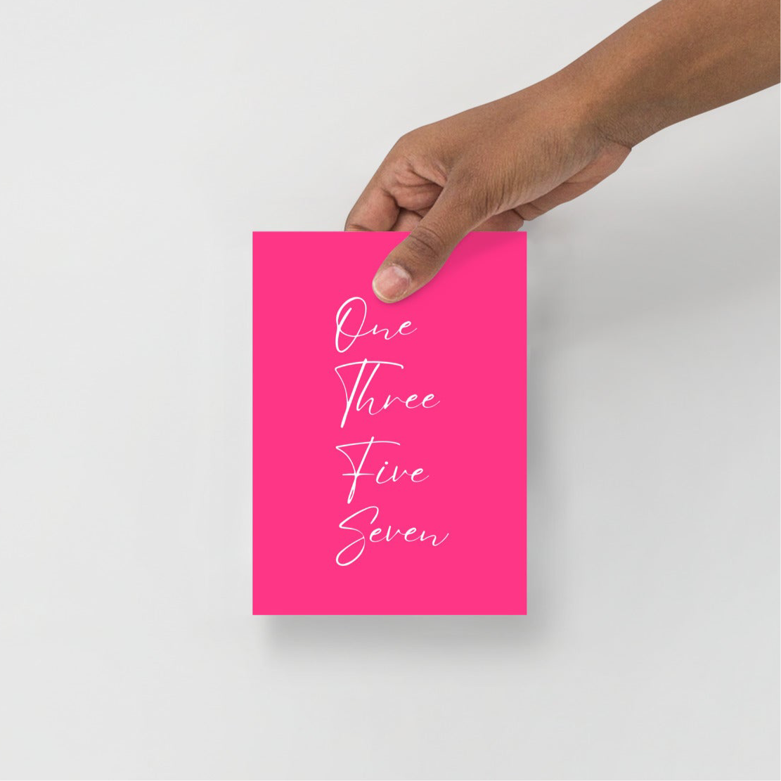 Premium wall art prints for competitive cheer, hot pink with white script