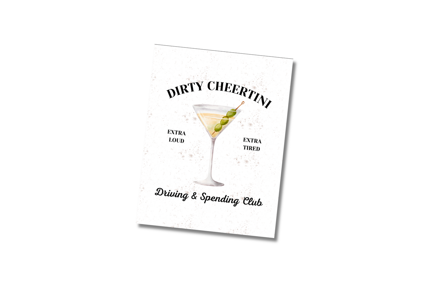 Printable undated planner for cheer moms with dirty martini theme