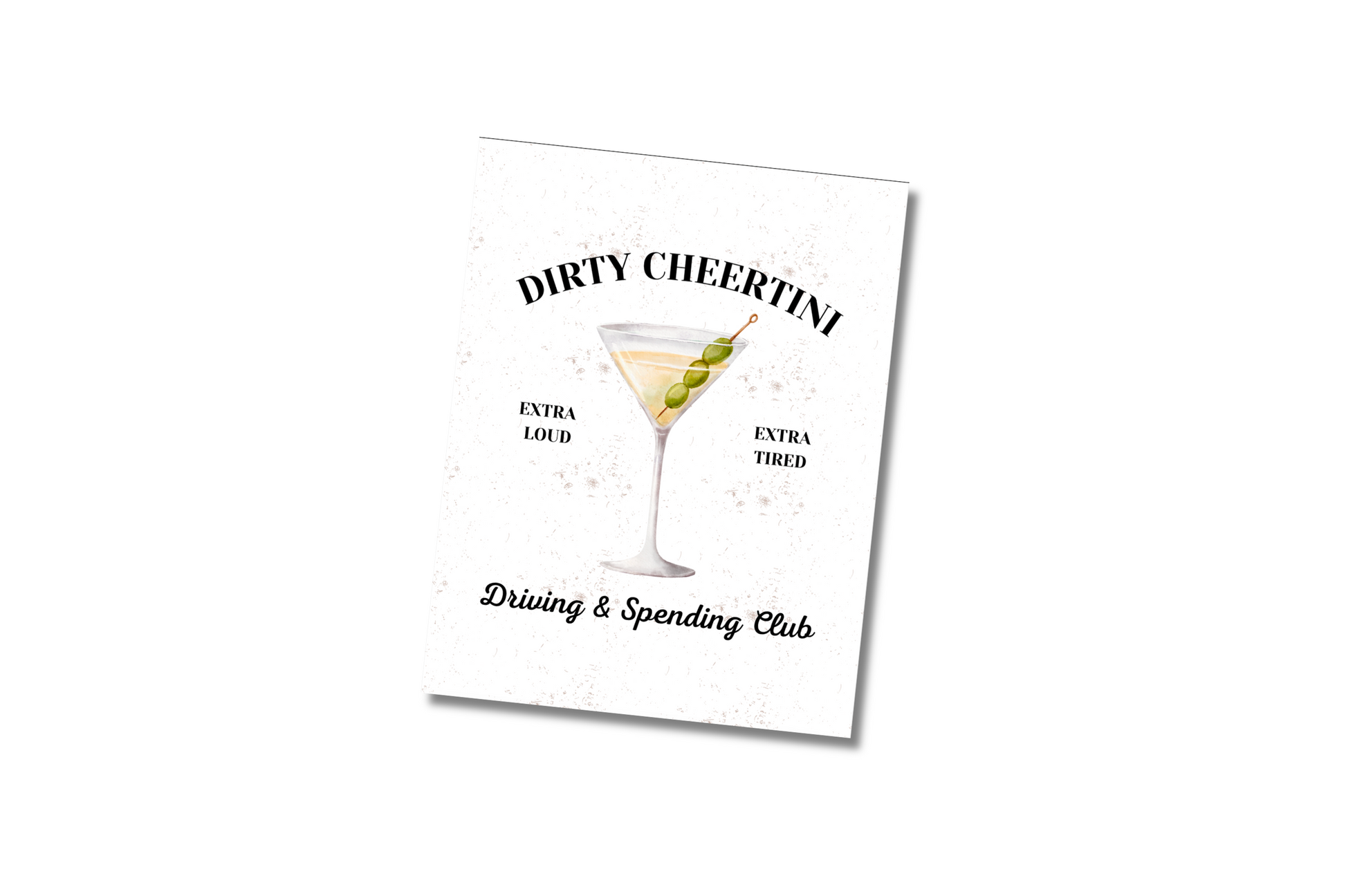 Printable undated planner for cheer moms with dirty martini theme