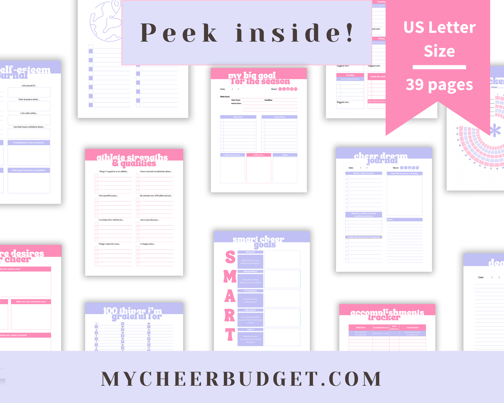 growth mindset workbook for cheerleaders