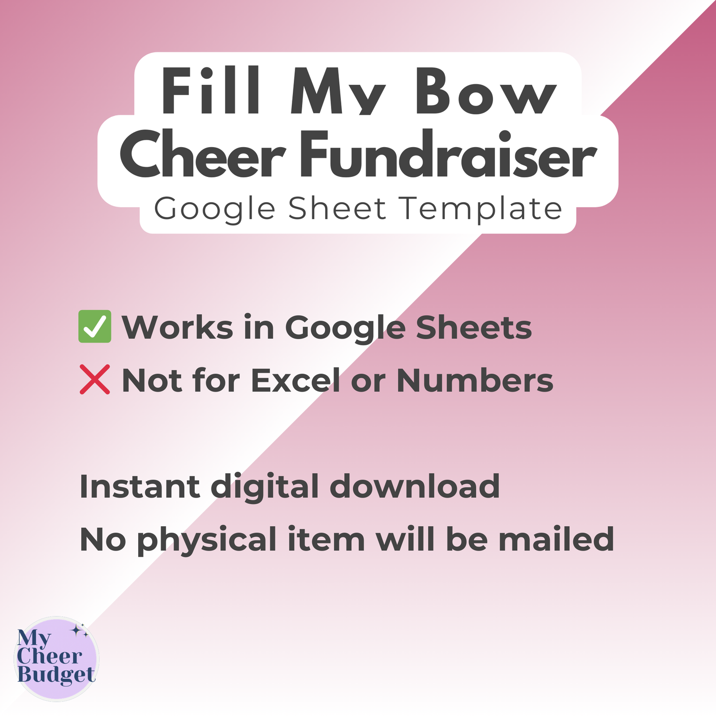 Fill My Bow Fundraiser | Google Sheets Template