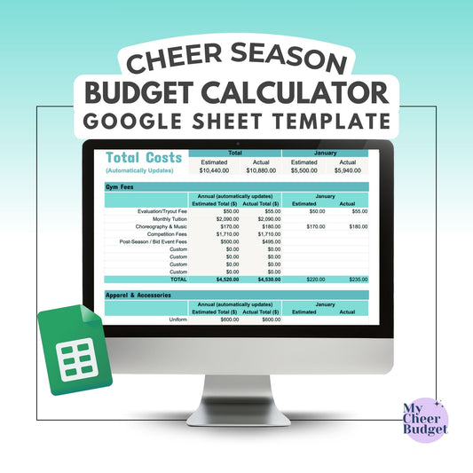 My Cheer Budget, Ocean | Google Sheets Template