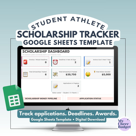 Scholarship Tracker for Student Athletes - Google Sheets Template