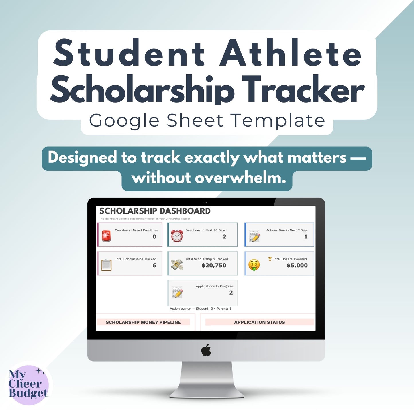 Scholarship Tracker for Student Athletes - Google Sheets Template