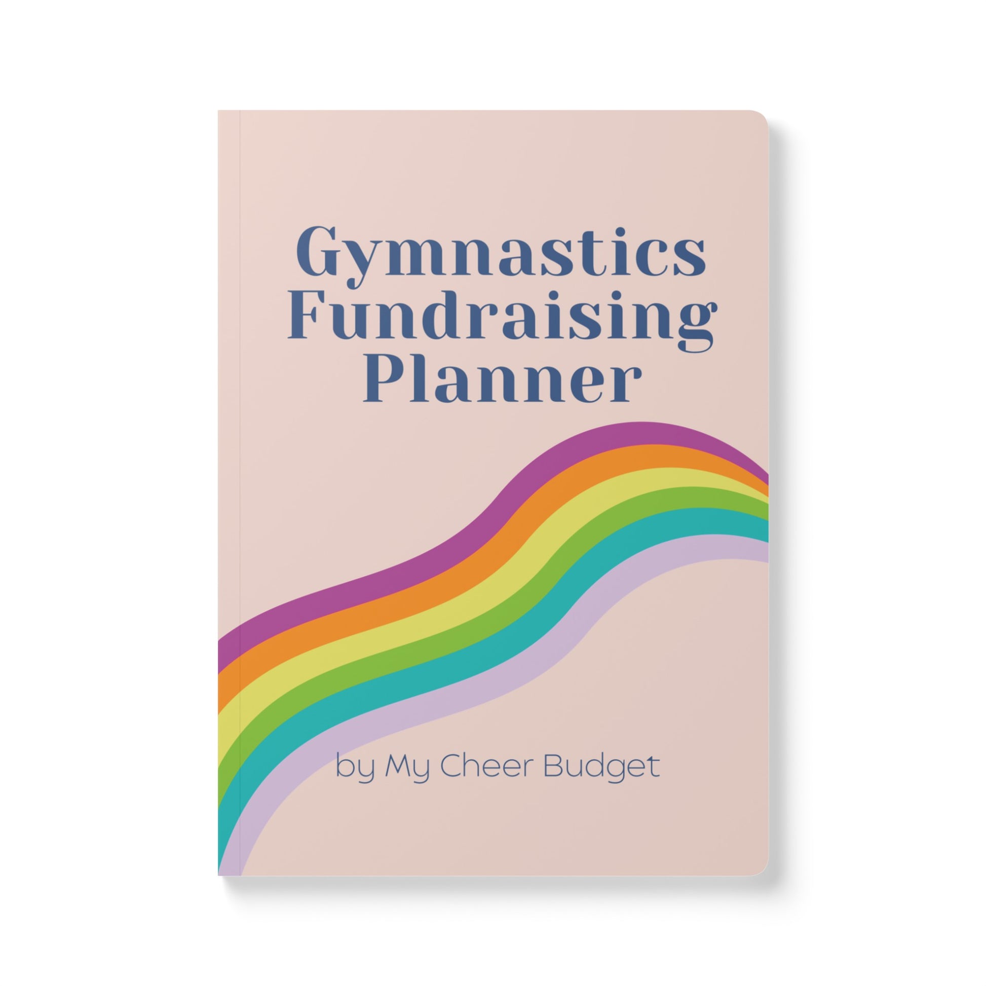 Cute pink 5.575 x 8 inch fundraising planner for gymnastics