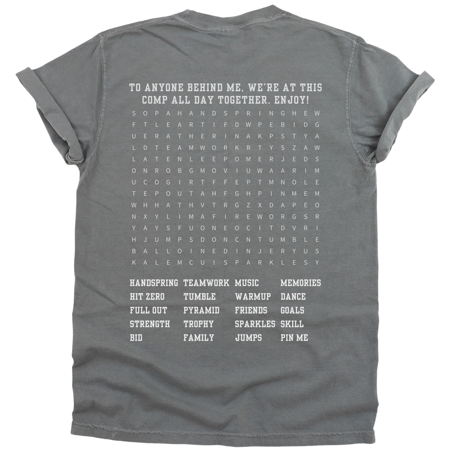 Cheer Mom Comp Day Word Search | Premium T-shirt