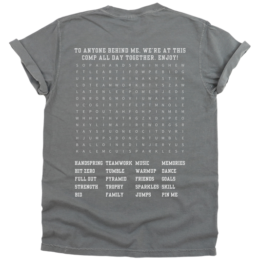Personalized Cheer Dad Comp Day Word Search | Premium T-shirt