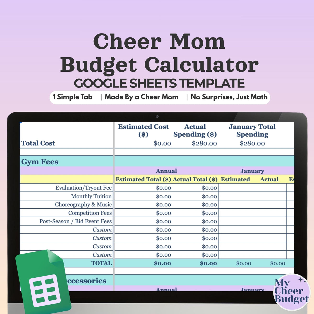 Cheer Budget Calculator | UMAS Special