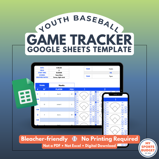 Youth Baseball Scorekeeping | Google Sheets Template
