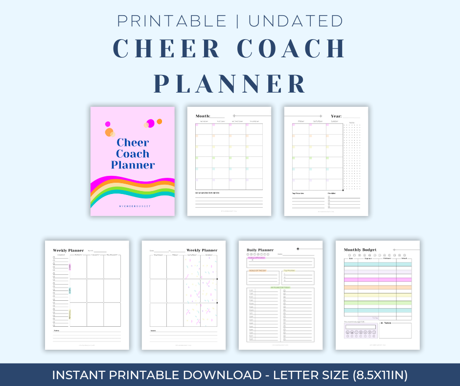 printable planner for cheer coaches 