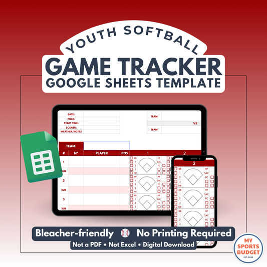 Youth Softball Scorekeeping | Google Sheets Template