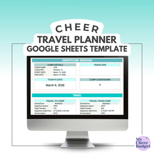 Cheer Travel Planner, Ocean | Google Sheets Template