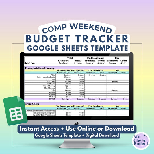 Comp Weekend Budget Tracker | Google Sheets Template