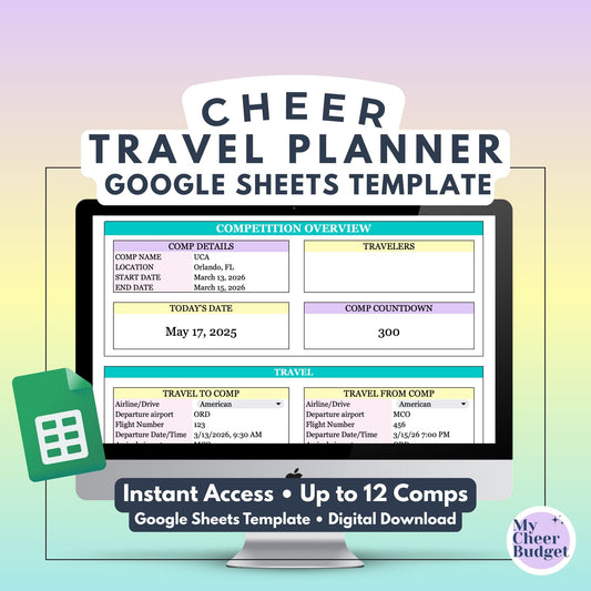 Cheer Travel Planner | Spreadsheet Template