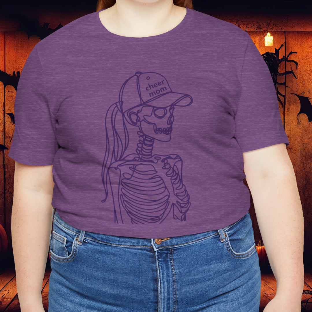 Cheer Mom Summerween Skeleton T-Shirt