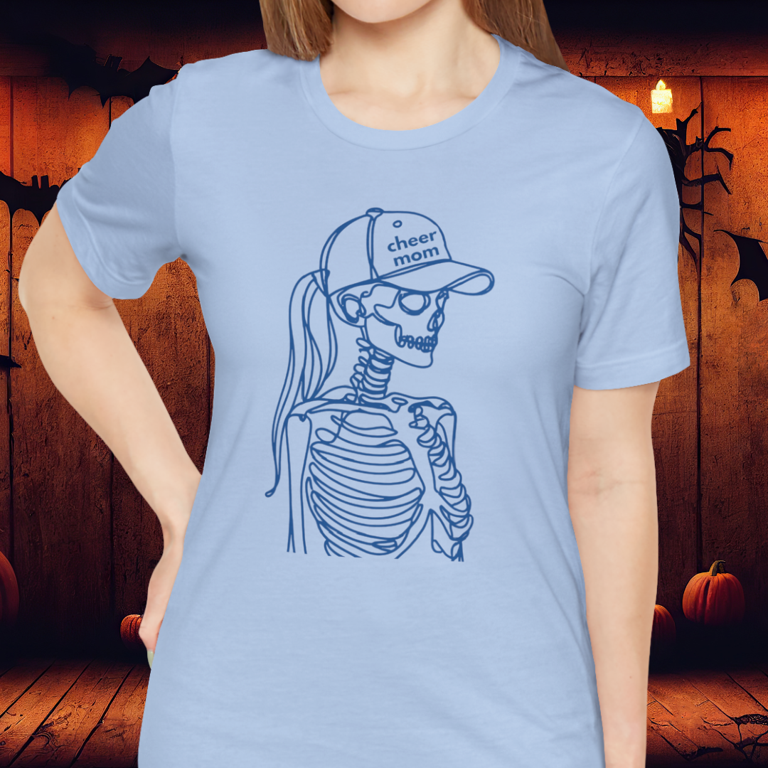Cheer Mom Summerween Skeleton T-Shirt