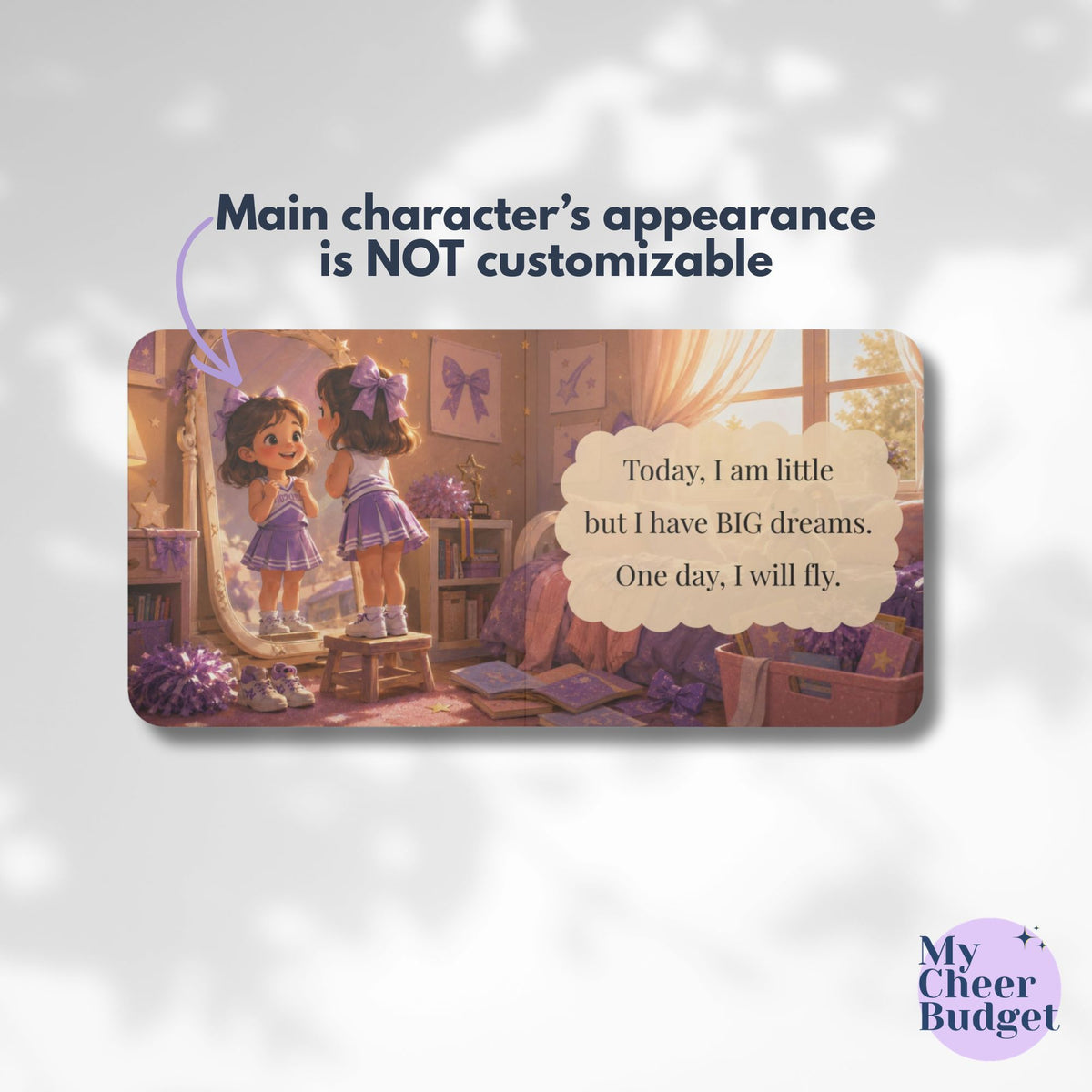 Personalized Cheerleading Bedtime Story - Board Book or Paperback