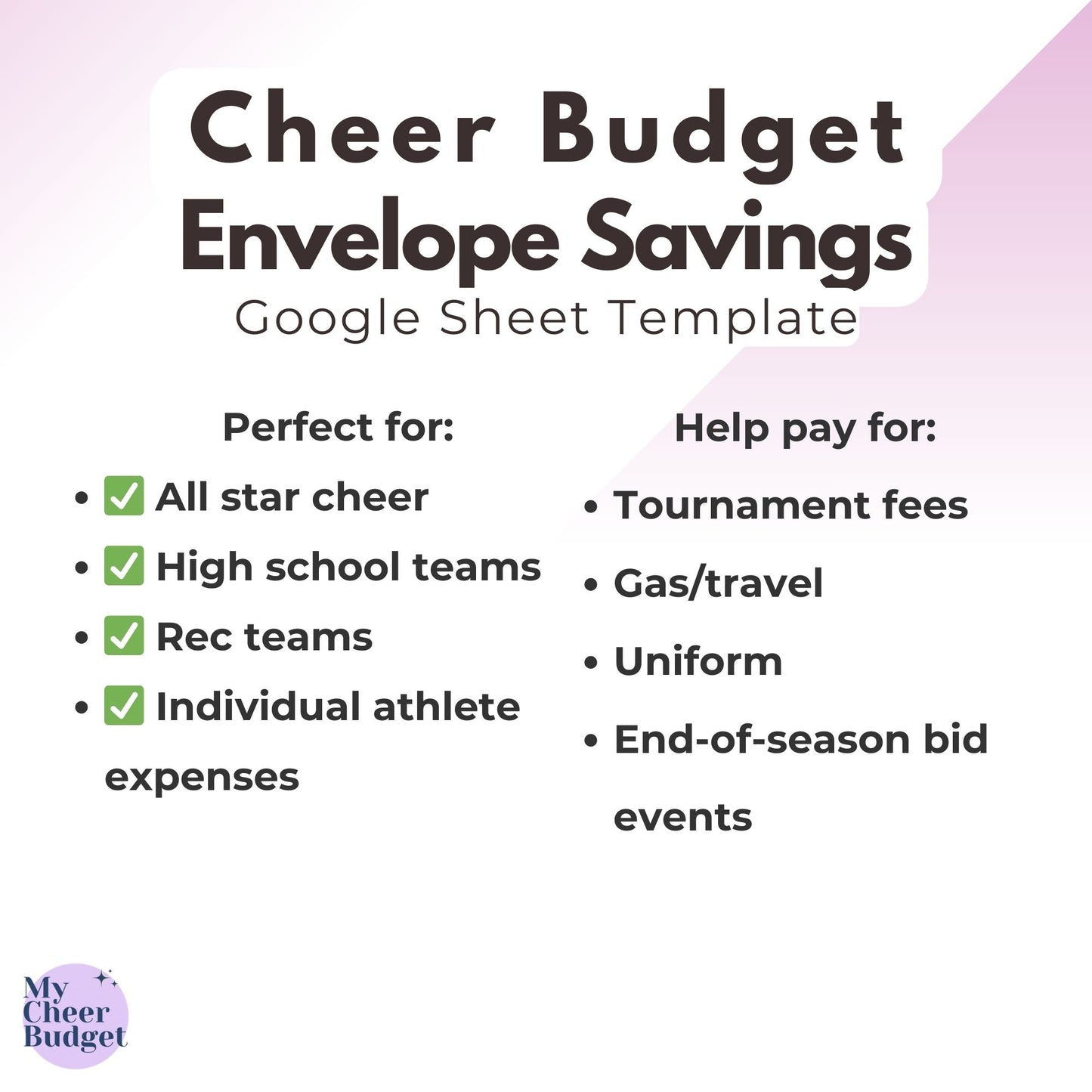 Digital Envelope Savings, Wildflower | Google Sheets Template