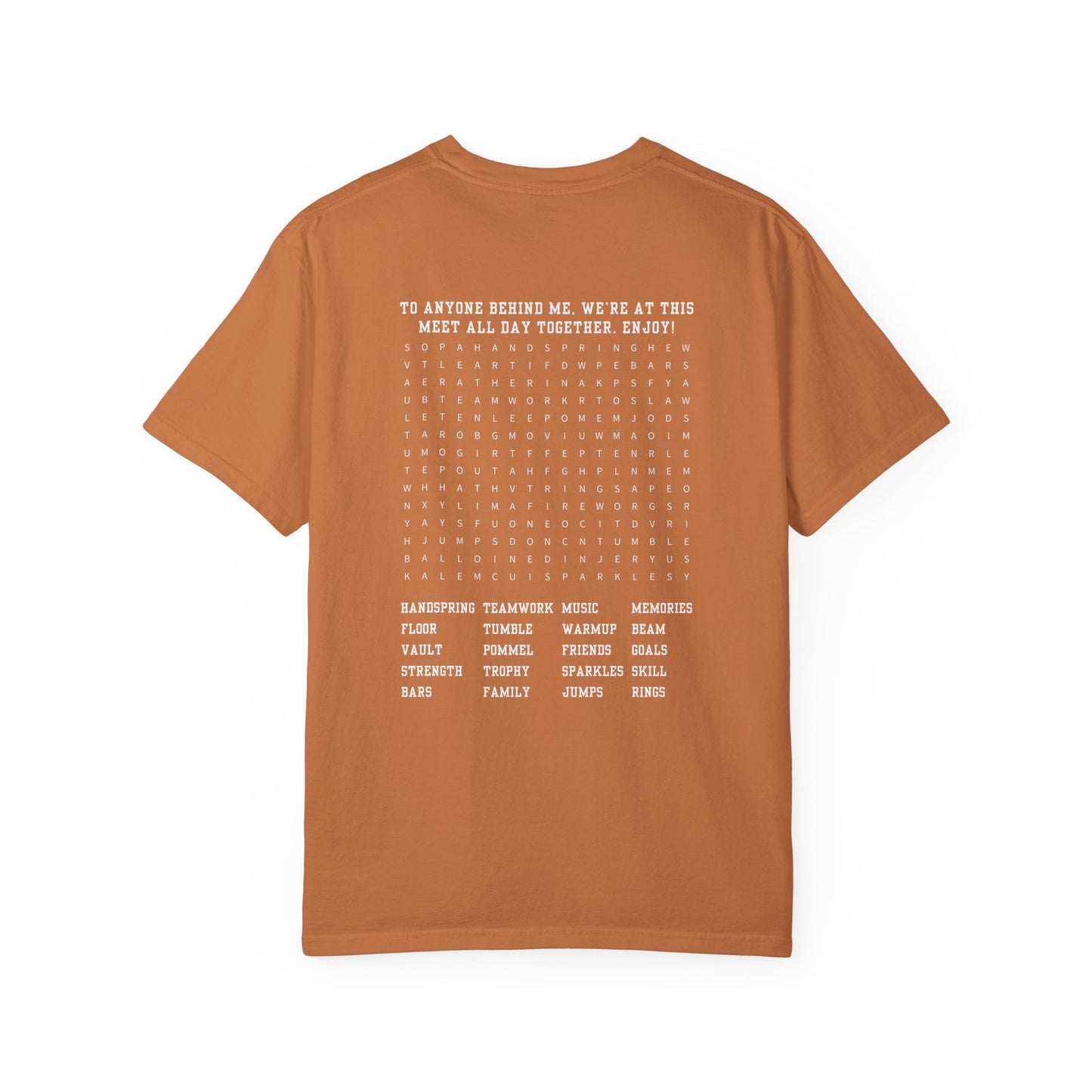 Gymnastics Meet Word Search - Personalized Premium T-shirt