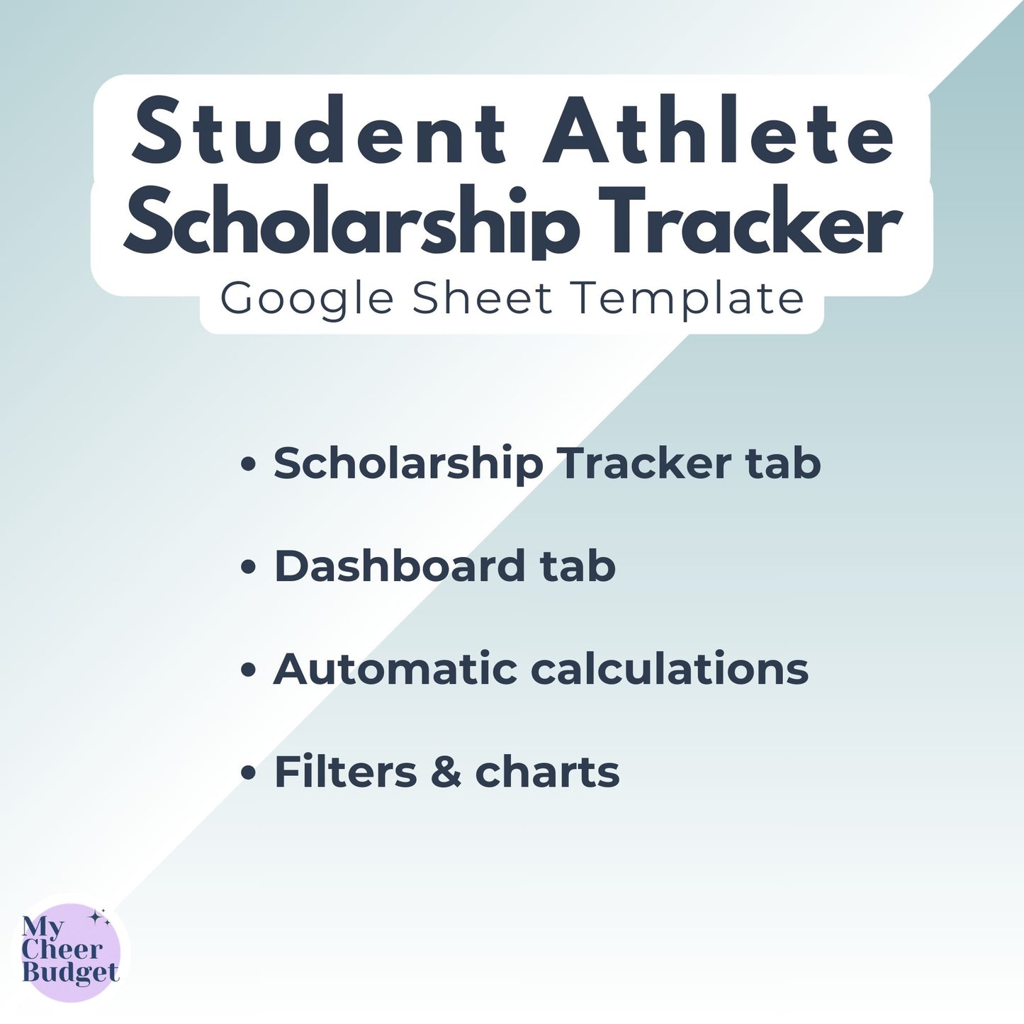 Scholarship Tracker for Student Athletes - Google Sheets Template