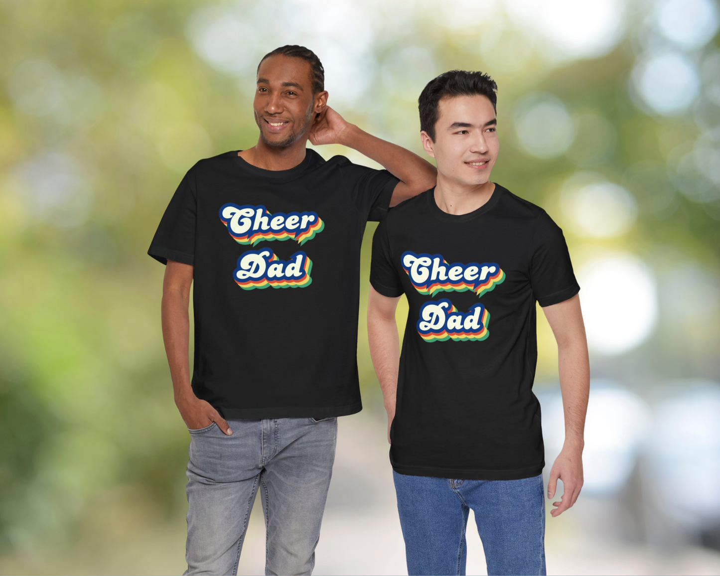 Retro Cheer Dad Shirt - Comfort Colors Tee