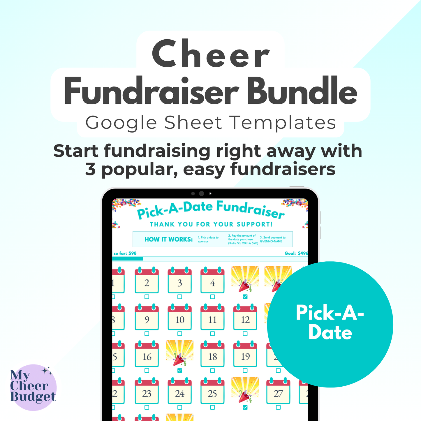 Fundraising Bundle, Ocean | Google Sheets Template