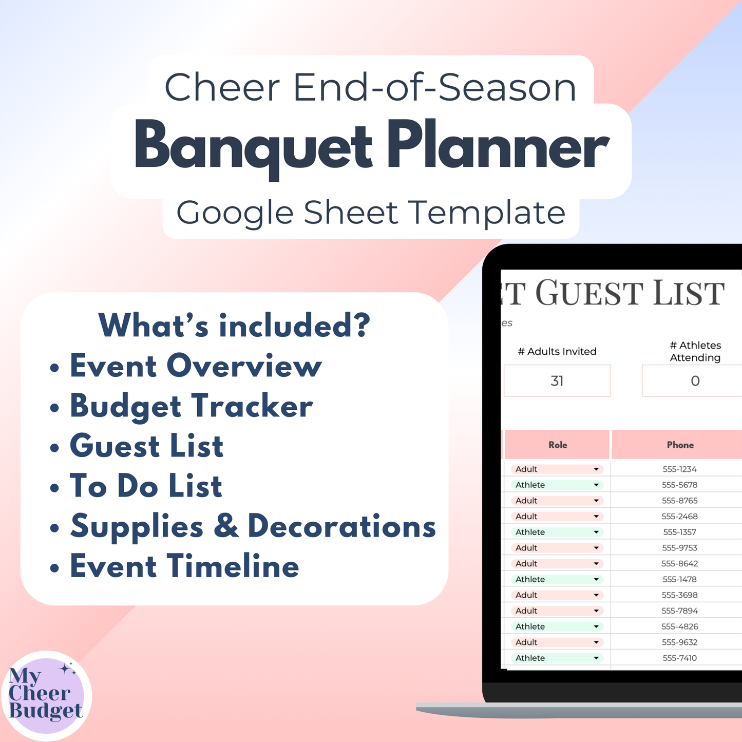 Banquet Planner | Google Sheets Template