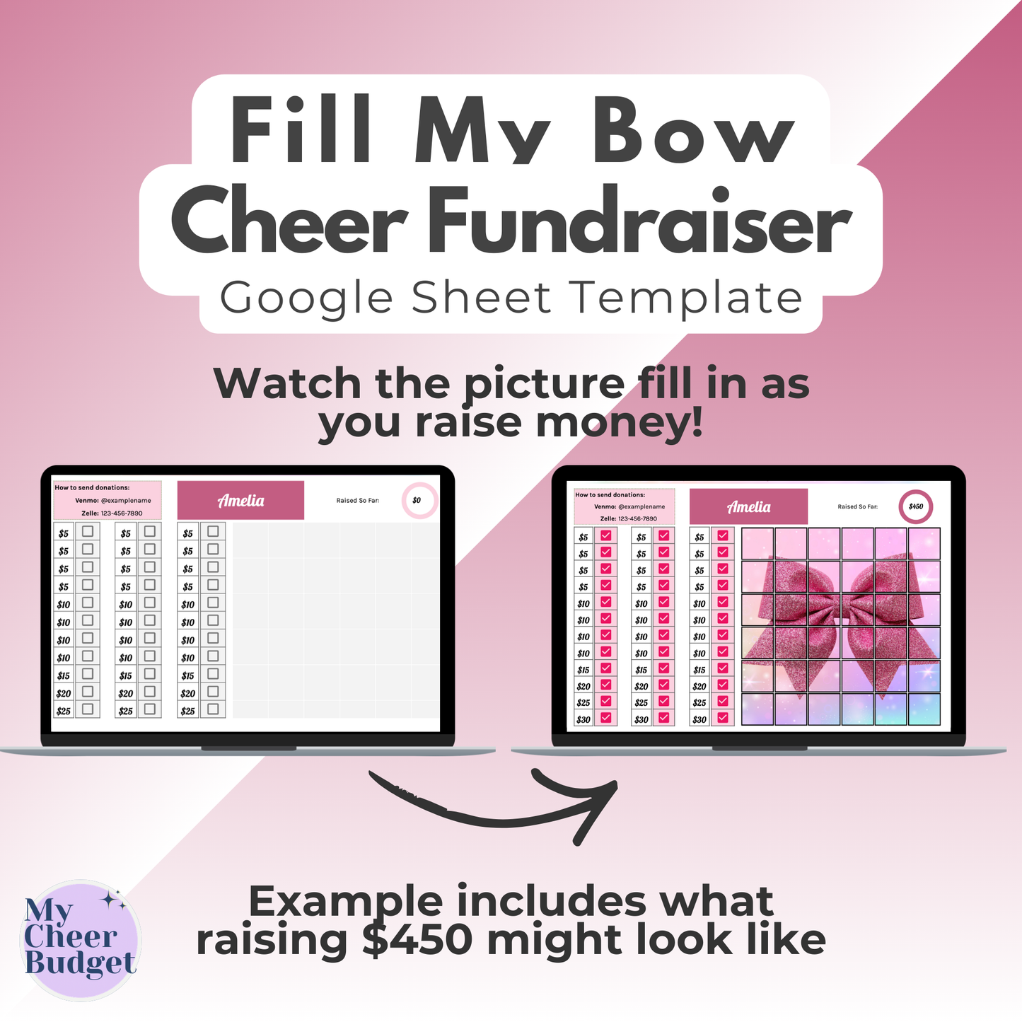 Fill My Bow Fundraiser | Google Sheets Template