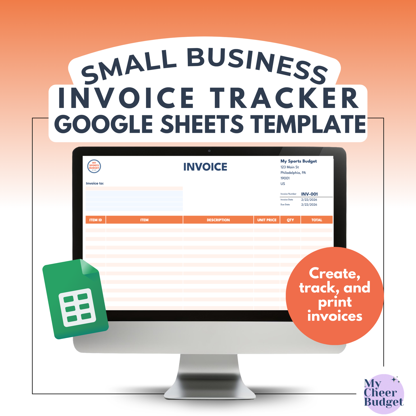 Invoice Tracker & Generator | Google Sheets Template