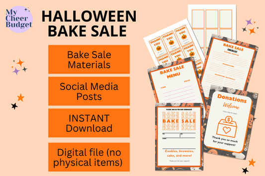 bake sale fundraiser halloween bundle printable