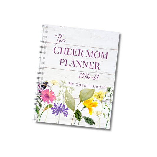 The Cheer Mom Planner 2026-27, Wildflower PRE-ORDER | Wire-O Spiral Bound