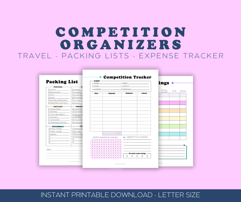 Competition Dance Parent Planner 2024-2025 | Digital Download