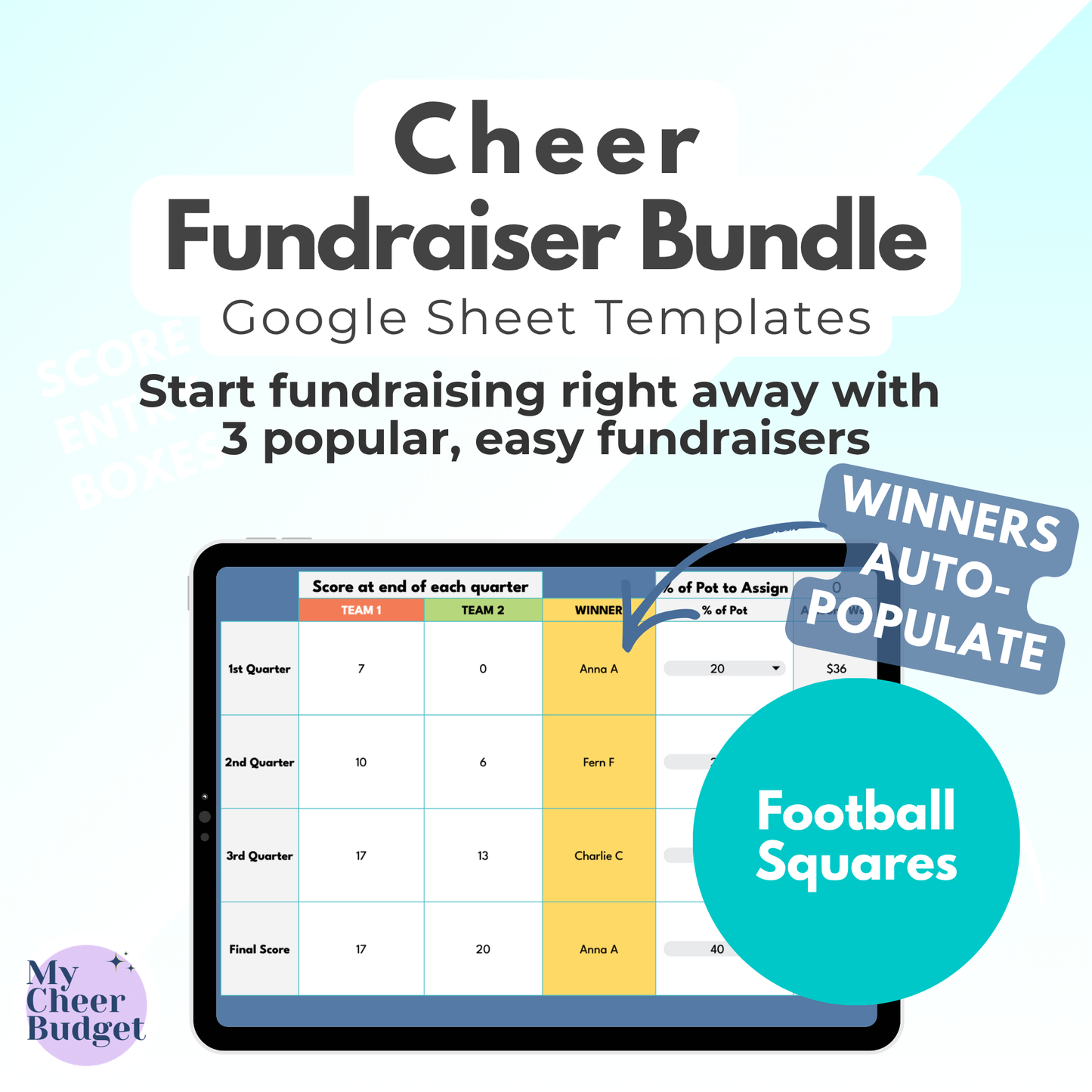 Fundraising Bundle, Ocean | Google Sheets Template