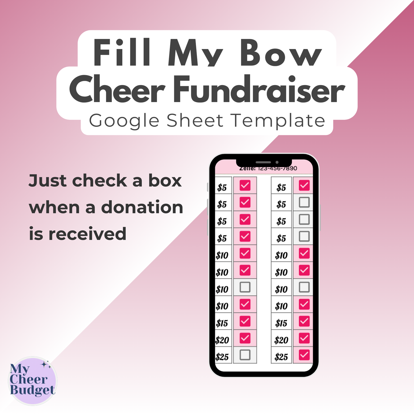 Fill My Bow Fundraiser | Google Sheets Template