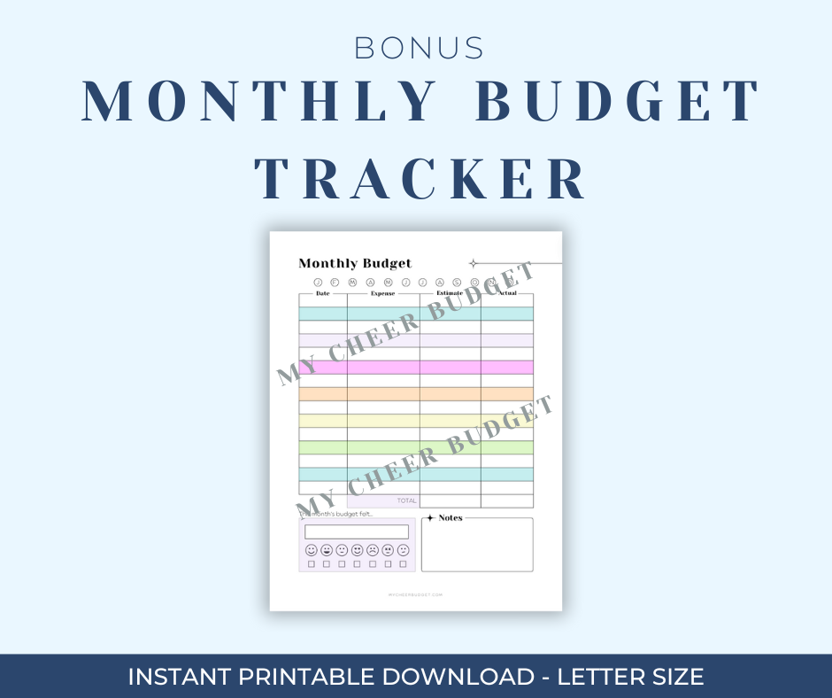 printable planner for cheer coaches with budget tracker