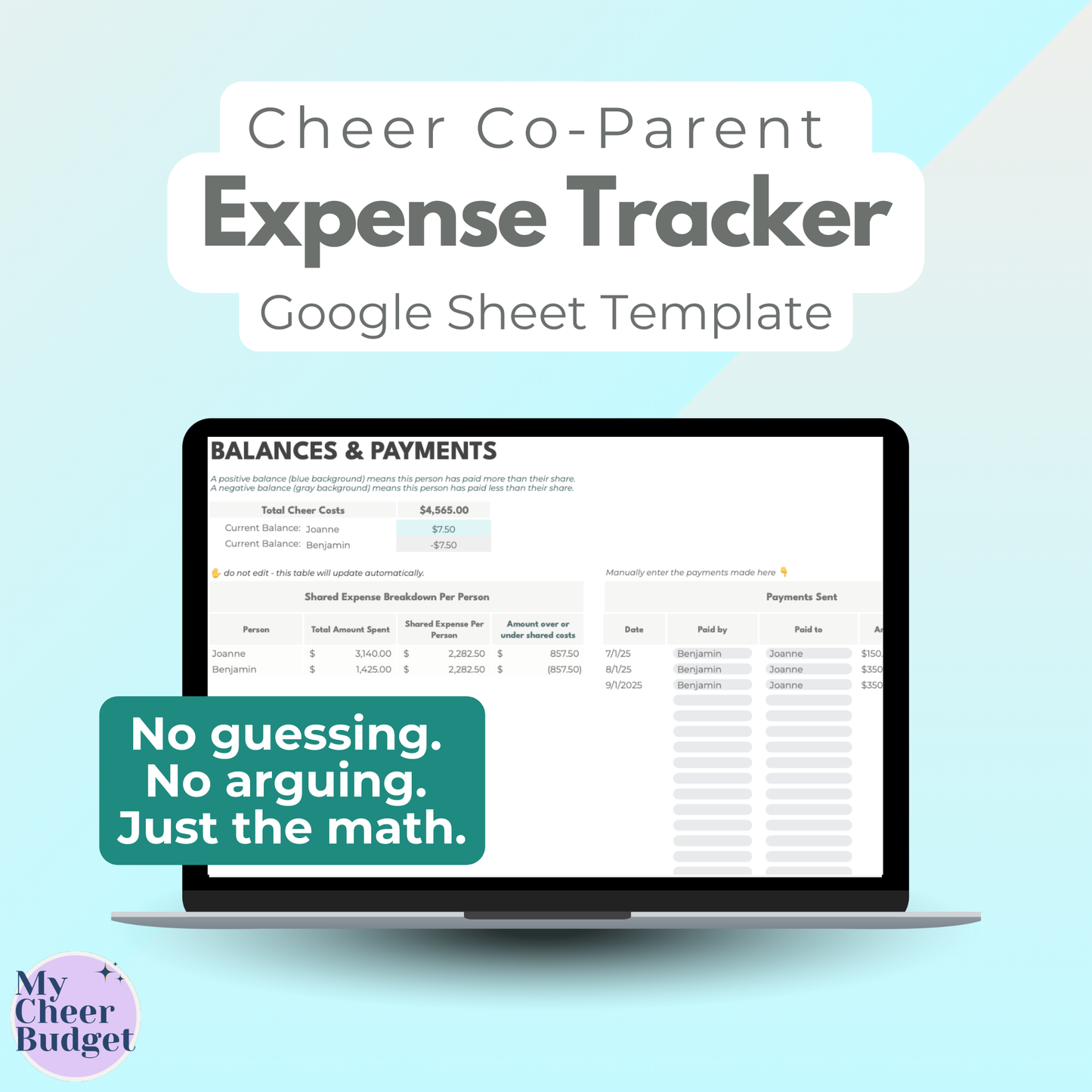 Co-Parent Expense Tracker | Google Sheets Template
