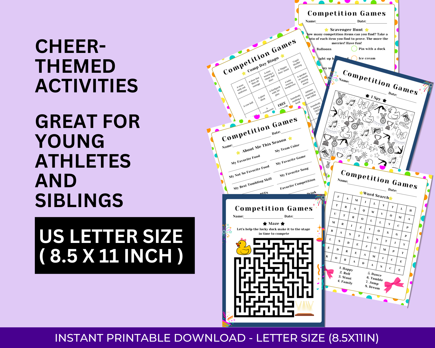 printable cheer activity book for cheerleaders