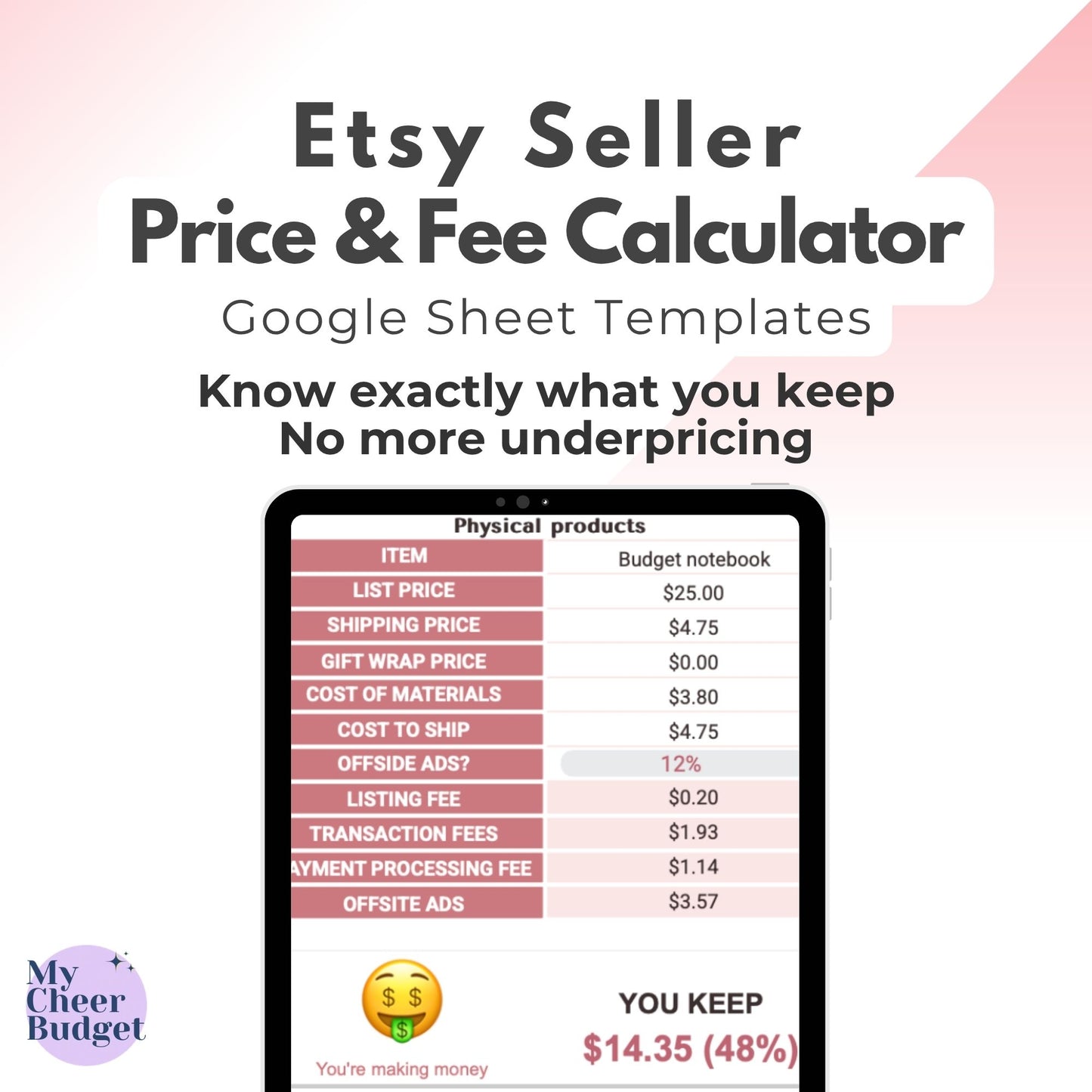 Etsy Fee Calculator | Google Sheets Template