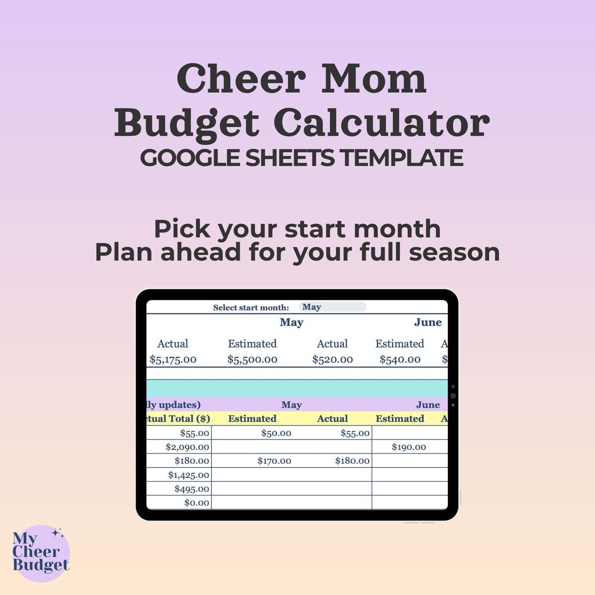 Cheer Budget Calculator | UMAS Special