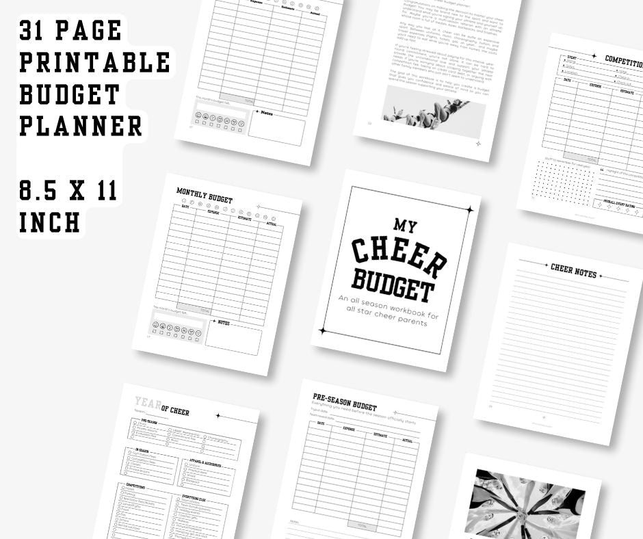 Collegiate Cheer Parent Budget Workbook | Digital Download