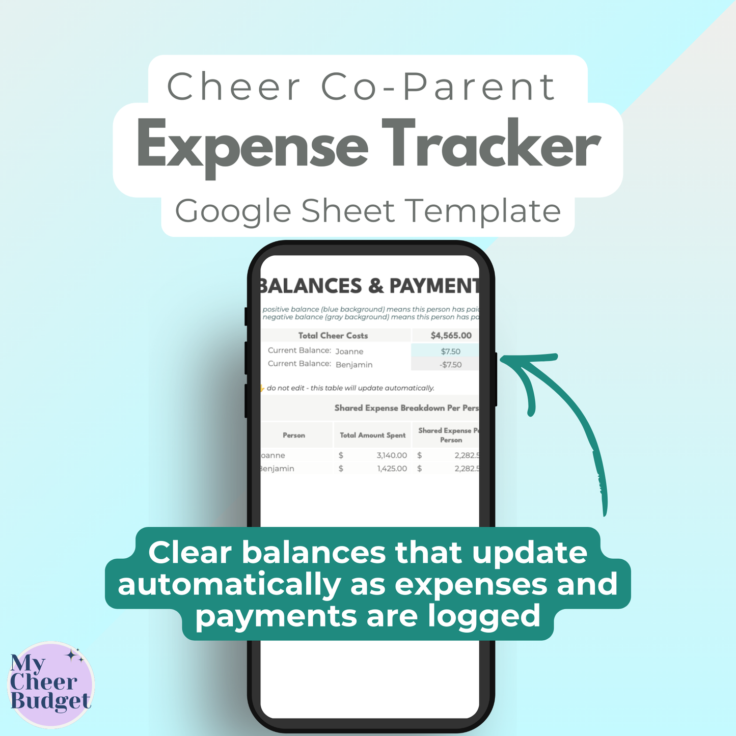 Co-Parent Expense Tracker | Google Sheets Template