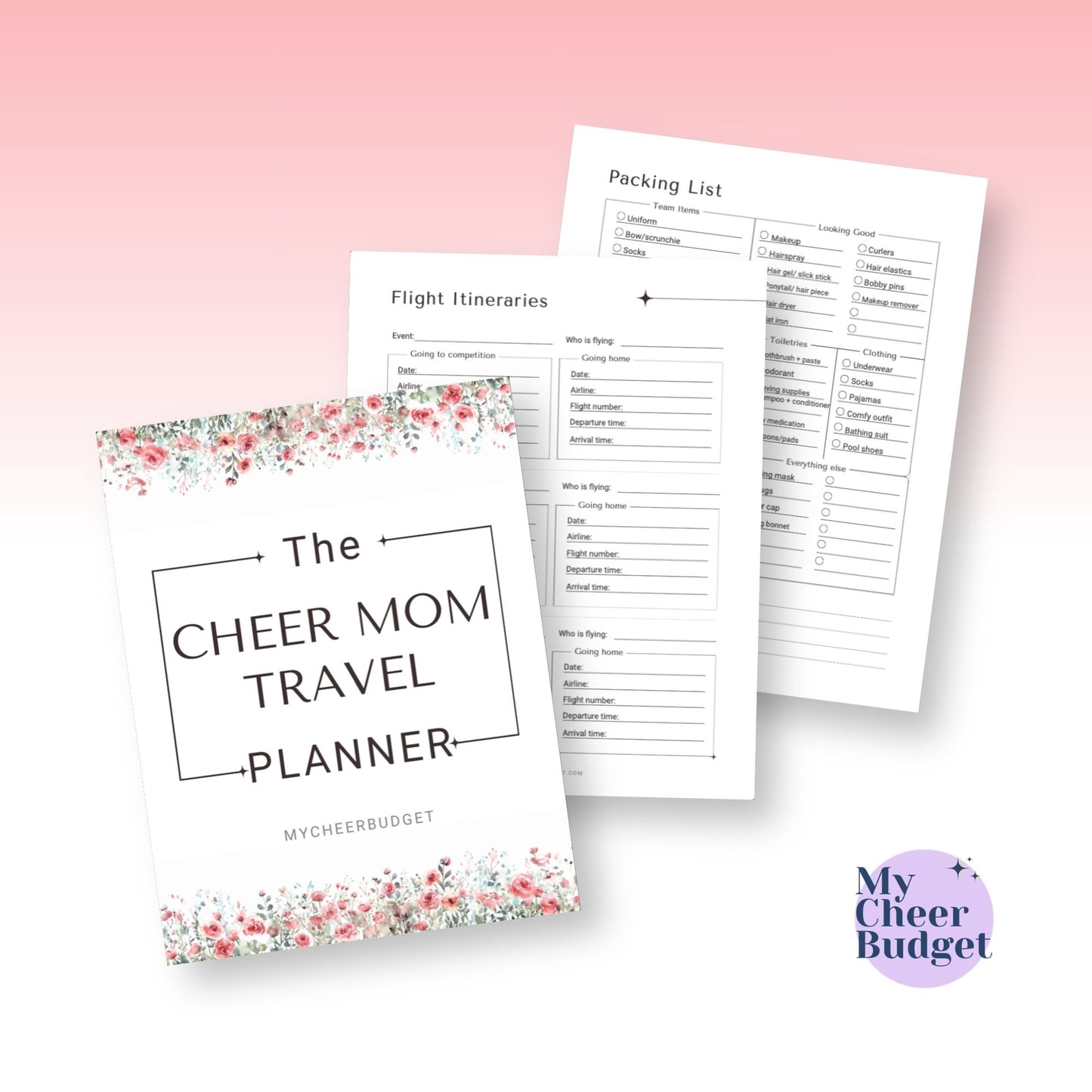 Cheer Mom Competition Travel Planner | Digital Download
