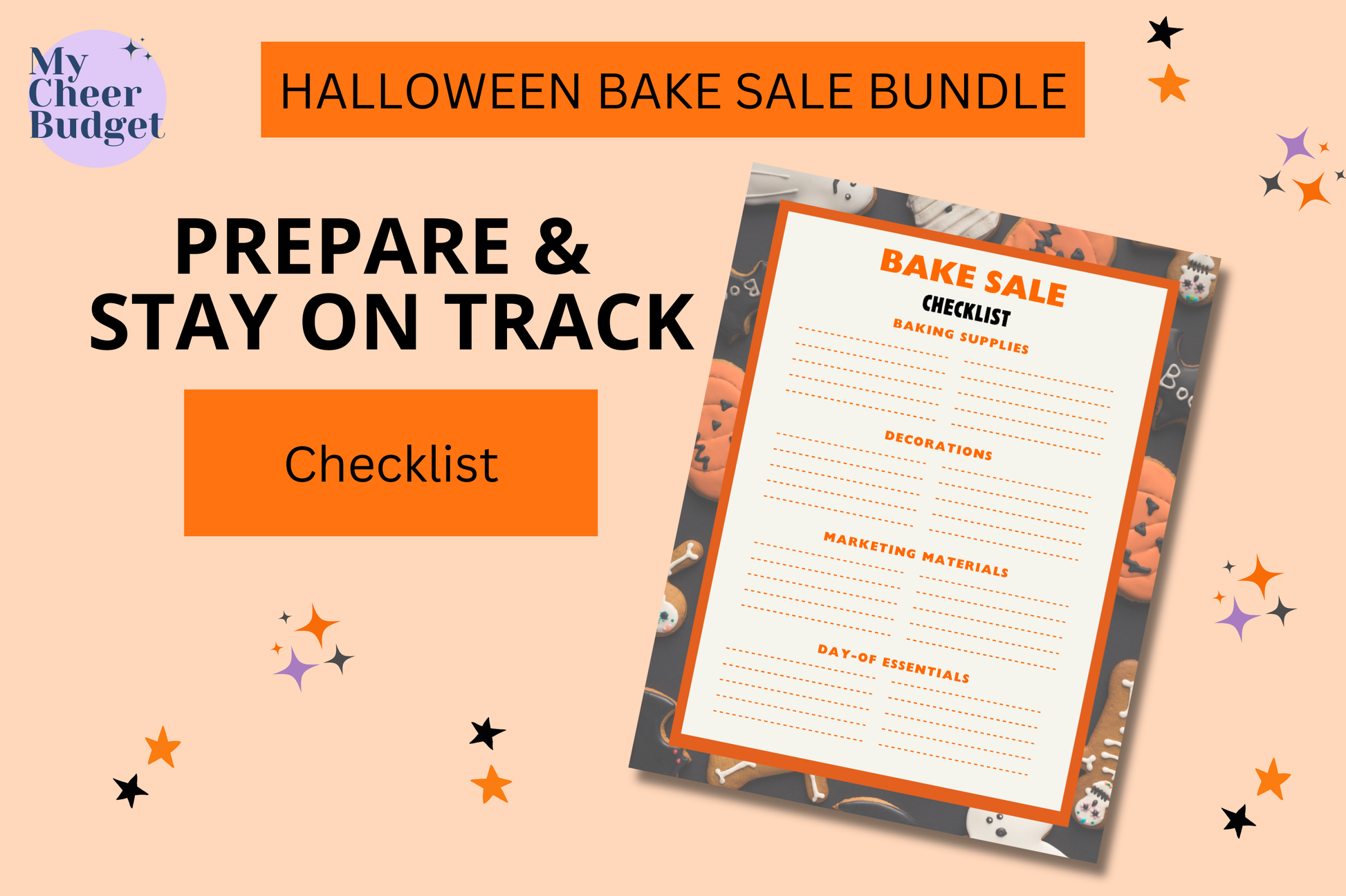 bake sale fundraiser halloween bundle printable