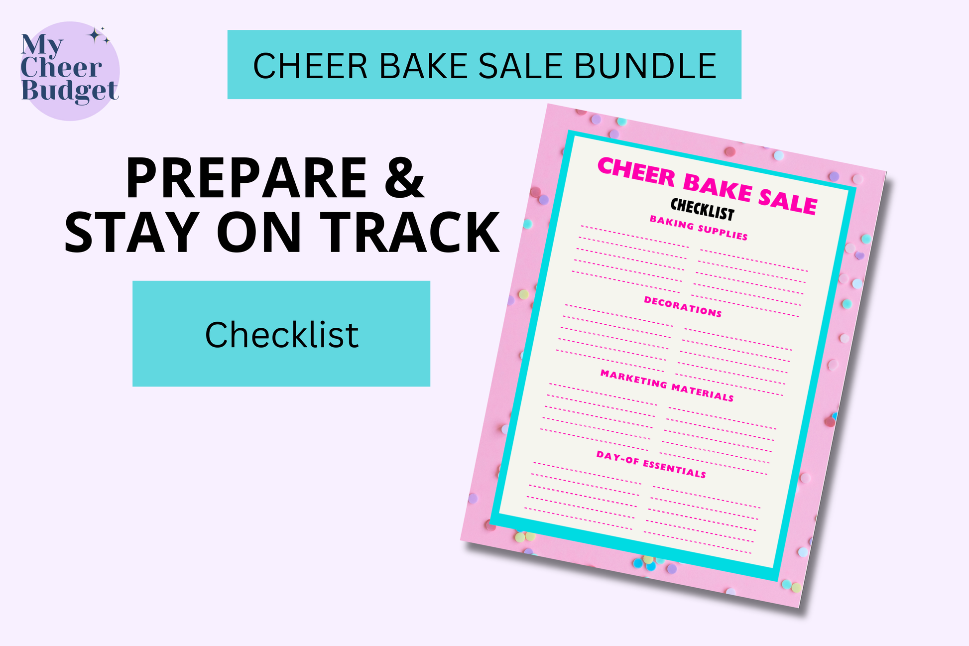 bake sale printable individual cheerleading fundraiser